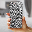 Black Watercolor Triangle Pattern iPhone 6/6s or 6/6s Plus 2-Piece Hybrid INK-Fuzed Case