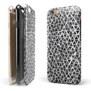 Black Watercolor Triangle Pattern iPhone 6/6s or 6/6s Plus 2-Piece Hybrid INK-Fuzed Case
