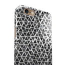 Black Watercolor Triangle Pattern iPhone 6/6s or 6/6s Plus 2-Piece Hybrid INK-Fuzed Case