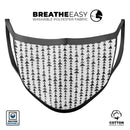 Black Watercolor Triangle Pattern V2 - Made in USA Mouth Cover Unisex Anti-Dust Cotton Blend Reusable & Washable Face Mask with Adjustable Sizing for Adult or Child