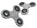 Black Watercolor Triangle Pattern V2 Full-Body Fidget Spinner Skin-Kit