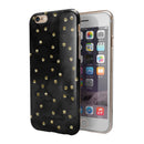 Black Watercolor and Gold Glimmer Polka Dots iPhone 6/6s or 6/6s Plus 2-Piece Hybrid INK-Fuzed Case
