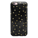 Black Watercolor and Gold Glimmer Polka Dots iPhone 6/6s or 6/6s Plus 2-Piece Hybrid INK-Fuzed Case