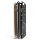 Black Watercolor and Gold Glimmer Polka Dots iPhone 6/6s or 6/6s Plus 2-Piece Hybrid INK-Fuzed Case