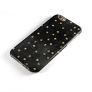 Black Watercolor and Gold Glimmer Polka Dots iPhone 6/6s or 6/6s Plus 2-Piece Hybrid INK-Fuzed Case