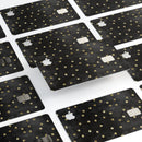Black Watercolor and Gold Glimmer Polka Dots - Premium Protective Decal Skin-Kit for the Apple Credit Card