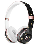 Black Watercolor and Gold Glimmer Polka Dots Full-Body Skin Kit for the Beats by Dre Solo 3 Wireless Headphones