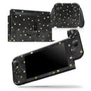 Black Watercolor and Gold Glimmer Polka Dots - Skin Wrap Decal for Nintendo Switch Lite Console & Dock - 3DS XL - 2DS - Pro - DSi - Wii - Joy-Con Gaming Controller