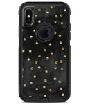 Black Watercolor and Gold Glimmer Polka Dots - iPhone X OtterBox Case & Skin Kits