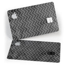 Black Watercolor with White Chevron - Premium Protective Decal Skin-Kit for the Apple Credit Card