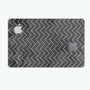Black Watercolor with White Chevron - Premium Protective Decal Skin-Kit for the Apple Credit Card
