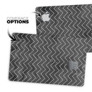Black Watercolor with White Chevron - Premium Protective Decal Skin-Kit for the Apple Credit Card