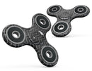 Black Watercolor with White Chevron Full-Body Fidget Spinner Skin-Kit