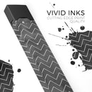 Black Watercolor with White Chevron - Premium Decal Protective Skin-Wrap Sticker compatible with the Juul Labs vaping device