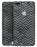 Black Watercolor with White Chevron - Skin-kit for the iPhone 8 or 8 Plus