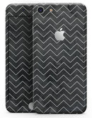 Black Watercolor with White Chevron - Skin-kit for the iPhone 8 or 8 Plus