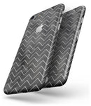 Black Watercolor with White Chevron - Skin-kit for the iPhone 8 or 8 Plus
