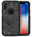 Black Watercolor with White Chevron - iPhone X OtterBox Case & Skin Kits