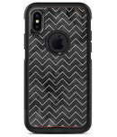 Black Watercolor with White Chevron - iPhone X OtterBox Case & Skin Kits