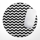 Black & White Chevron Pattern V2// WaterProof Rubber Foam Backed Anti-Slip Mouse Pad for Home Work Office or Gaming Computer Desk