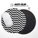 Black & White Chevron Pattern V2// WaterProof Rubber Foam Backed Anti-Slip Mouse Pad for Home Work Office or Gaming Computer Desk