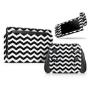 Black & White Chevron Pattern V2 // Skin Decal Wrap Kit for Nintendo Switch Console & Dock, Joy-Cons, Pro Controller, Lite, 3DS XL, 2DS XL, DSi, or Wii - Vinyl Skin Wrap for Nintendo Switch 2, OLED, Lite, Pro Controller, Wii & Classic Handhelds