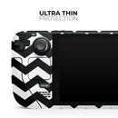 Black & White Chevron Pattern V2 // Full Body Skin Decal Wrap Kit for the Steam Deck handheld gaming computer