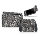 Black & White Pasiley Pattern // Skin Decal Wrap Kit for Nintendo Switch Console & Dock, Joy-Cons, Pro Controller, Lite, 3DS XL, 2DS XL, DSi, or Wii - Vinyl Skin Wrap for Nintendo Switch 2, OLED, Lite, Pro Controller, Wii & Classic Handhelds
