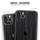 Black Wood Texture 2  - Protective Skin Wrap & Decal – Compatible with iPhone SE to iPhone 17 Pro Max (All Models)