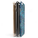 Black and Blue Damask Watercolor Pattern iPhone 6/6s or 6/6s Plus 2-Piece Hybrid INK-Fuzed Case