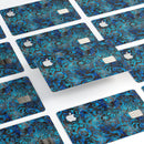 Black and Blue Damask Watercolor Pattern - Premium Protective Decal Skin-Kit for the Apple Credit Card