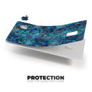 Black and Blue Damask Watercolor Pattern - Premium Protective Decal Skin-Kit for the Apple Credit Card