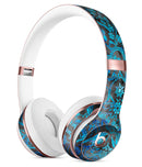 Black and Blue Damask Watercolor Pattern Full-Body Skin Kit for the Beats by Dre Solo 3 Wireless Headphones