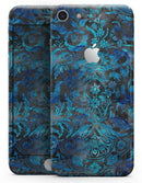 Black and Blue Damask Watercolor Pattern - Skin-kit for the iPhone 8 or 8 Plus