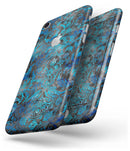 Black and Blue Damask Watercolor Pattern - Skin-kit for the iPhone 8 or 8 Plus