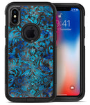Black and Blue Damask Watercolor Pattern - iPhone X OtterBox Case & Skin Kits