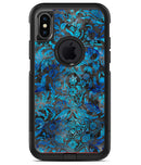 Black and Blue Damask Watercolor Pattern - iPhone X OtterBox Case & Skin Kits