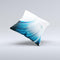 Black and Blue Highlighted HD Wave Ink-Fuzed Decorative Throw Pillow