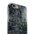 Black and Blue Watercolor Giraffe Pattern iPhone 6/6s or 6/6s Plus 2-Piece Hybrid INK-Fuzed Case