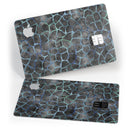 Black and Blue Watercolor Giraffe Pattern - Premium Protective Decal Skin-Kit for the Apple Credit Card