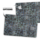 Black and Blue Watercolor Giraffe Pattern - Premium Protective Decal Skin-Kit for the Apple Credit Card