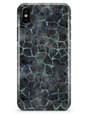 Black and Blue Watercolor Giraffe Pattern - iPhone X Clipit Case