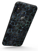 Black and Blue Watercolor Giraffe Pattern - iPhone X Skin-Kit