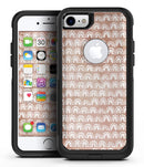 Black and Brown Grunge Surface with White Semi-Circles - iPhone 7 or 8 OtterBox Case & Skin Kits
