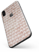 Black and Brown Grunge Surface with White Semi-Circles - iPhone X Skin-Kit