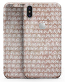 Black and Brown Grunge Surface with White Semi-Circles - iPhone X Skin-Kit