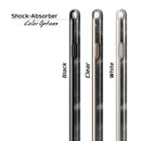Black and Chalky White Marble iPhone 6/6s or 6/6s Plus 2-Piece Hybrid INK-Fuzed Case