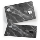 Black and Chalky White Marble - Premium Protective Decal Skin-Kit for the Apple Credit Card
