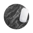 Black and Chalky White Marble// WaterProof Rubber Foam Backed Anti-Slip Mouse Pad for Home Work Office or Gaming Computer Desk