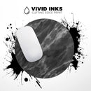 Black and Chalky White Marble// WaterProof Rubber Foam Backed Anti-Slip Mouse Pad for Home Work Office or Gaming Computer Desk